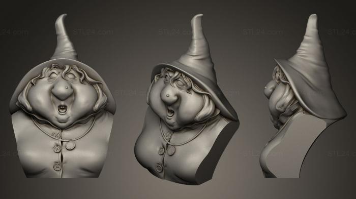 Miscellaneous figurines and statues (Witch, STKR_0051) 3D models for cnc